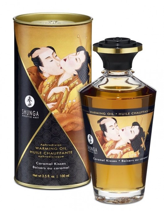Массажное интимное масло с ароматом карамели - 100 мл. - Shunga - купить с доставкой в Череповце