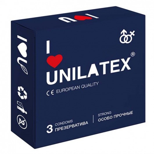 Ультрапрочные презервативы Unilatex Extra Strong - 3 шт. - Unilatex - купить с доставкой в Череповце