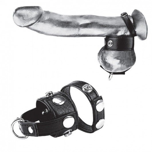 Утяжка для мошонки и пениса Cock Ring With 1  Ball Stretcher And Optional Weight Ring - BlueLine - купить с доставкой в Череповце
