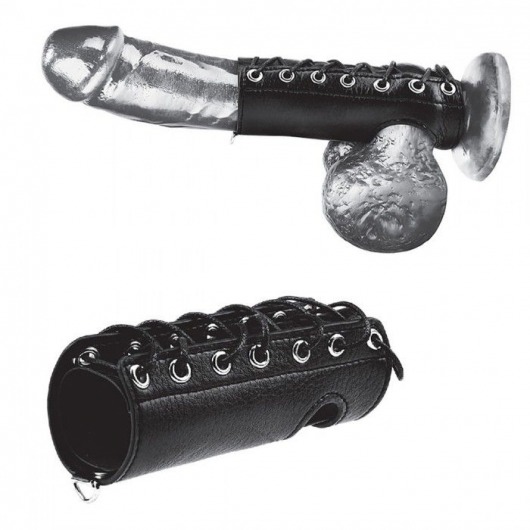 Сбруя на член на шнуровке 5  Cock Sheath - BlueLine - купить с доставкой в Череповце