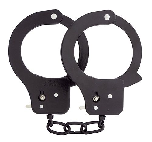 Чёрные наручники из листового металла BONDX METAL CUFFS BLACK - Dream Toys - купить с доставкой в Череповце