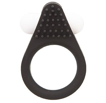 Чёрное эрекционное кольцо LIT-UP SILICONE STIMU RING 1 BLACK - Dream Toys - в Череповце купить с доставкой