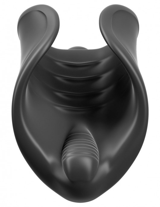 Чёрный мастурбатор Vibrating Silicone Stimulator с вибрацией - Pipedream - в Череповце купить с доставкой