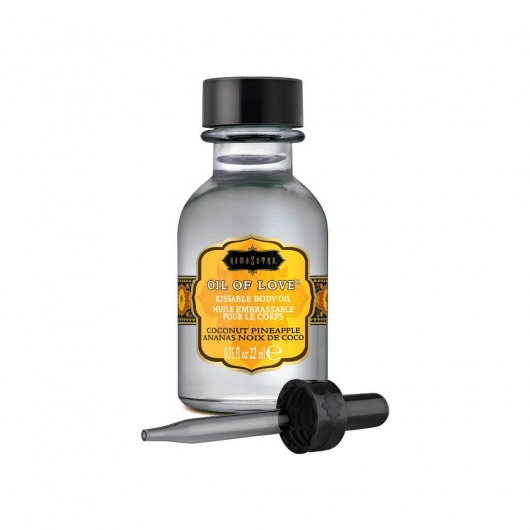 Масло для ласк с ароматом кокоса и ананаса Oil of Love Coconut Pineapple - 22 мл. - Kama Sutra - купить с доставкой в Череповце