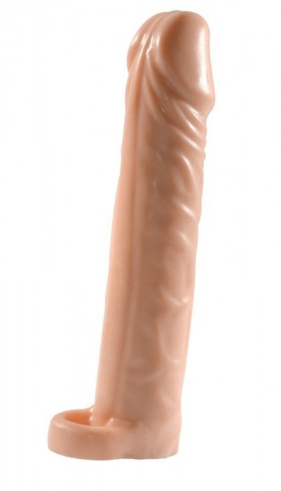 Телесная насадка-удлинитель Extension sleeve с подхватом - 17 см. - Sitabella - в Череповце купить с доставкой