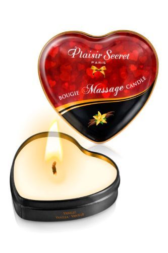 Массажная свеча с ароматом ванили Bougie Massage Candle - 35 мл. - Plaisir Secret - купить с доставкой в Череповце