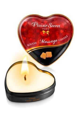 Массажная свеча с ароматом карамели Bougie Massage Candle - 35 мл. - Plaisir Secret - купить с доставкой в Череповце
