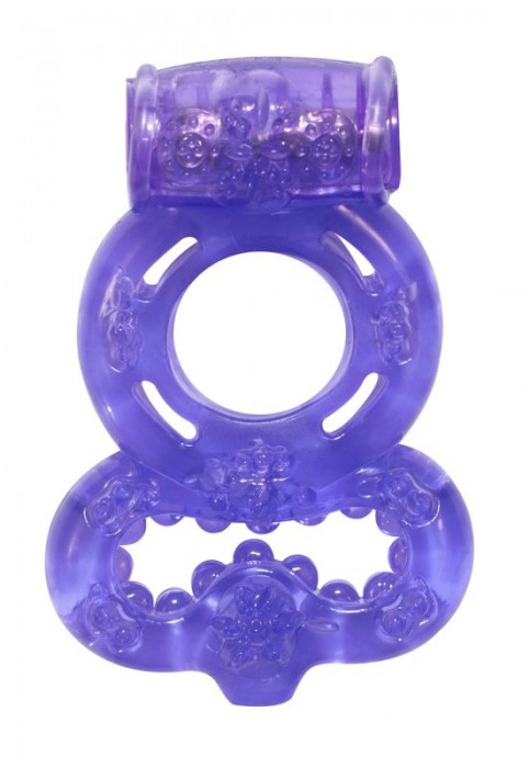 Фиолетовое эрекционное кольцо Rings Treadle с подхватом - Lola Games - в Череповце купить с доставкой