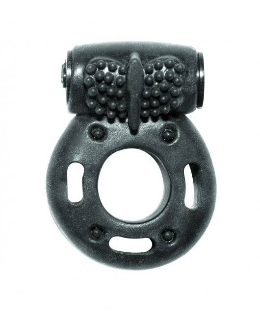 Черное эрекционное кольцо с вибрацией Rings Axle-pin - Lola Games - в Череповце купить с доставкой