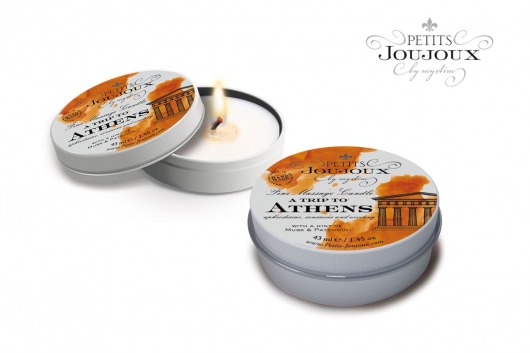 Массажная свеча Petits Joujoux Athens с ароматом муската и пачули - 33 гр. - MyStim - купить с доставкой в Череповце