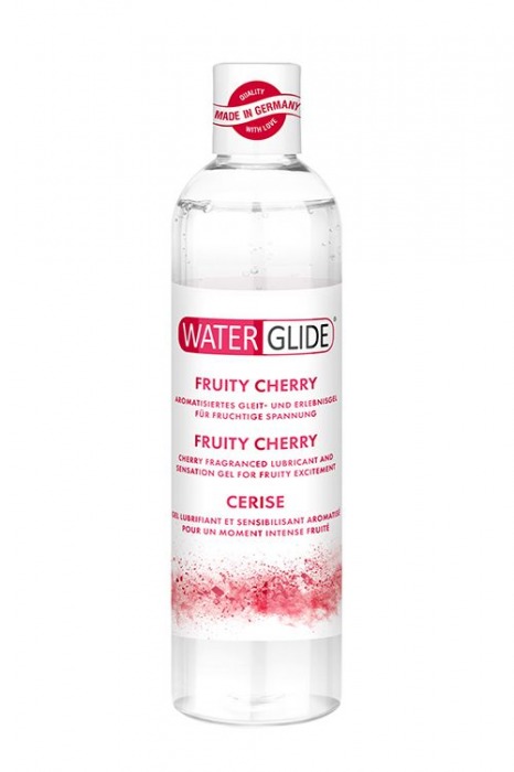 Лубрикант на водной основе с ароматом вишни FRUITY CHERRY - 300 мл. - Waterglide - купить с доставкой в Череповце