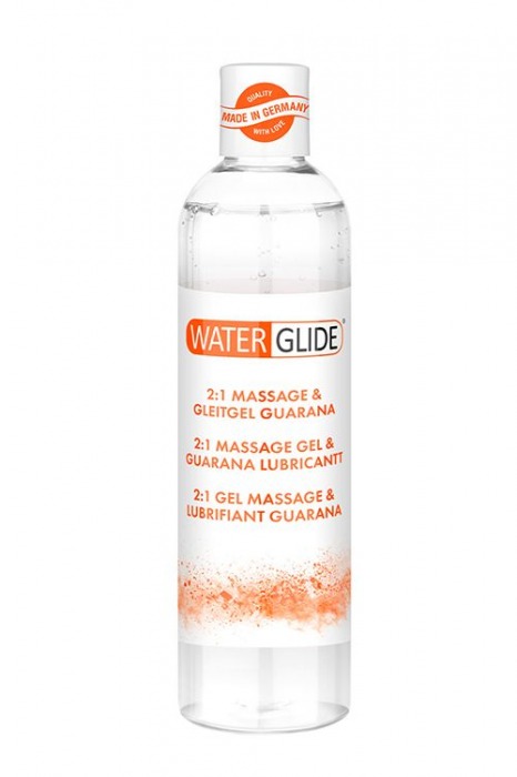 Гель-смазка 2-в-1 MASSAGE   LUBRICANT GUARANA - 300 мл. - Waterglide - купить с доставкой в Череповце