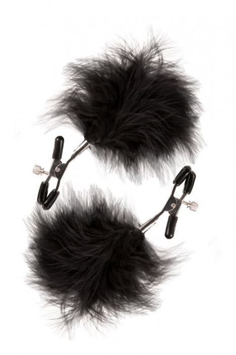 Зажимы для сосков с пухом FEATHERED NIPPLE CLAMPS - Blush Novelties - купить с доставкой в Череповце