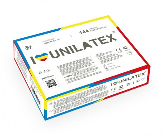 Разноцветные ароматизированные презервативы Unilatex Multifruits - 144 шт. - Unilatex - купить с доставкой в Череповце